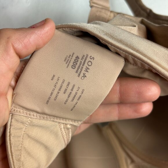 Soma Stunning Support Full Coverage Nude Tan Bra 40DD underwire padded - Picture 4 of 7